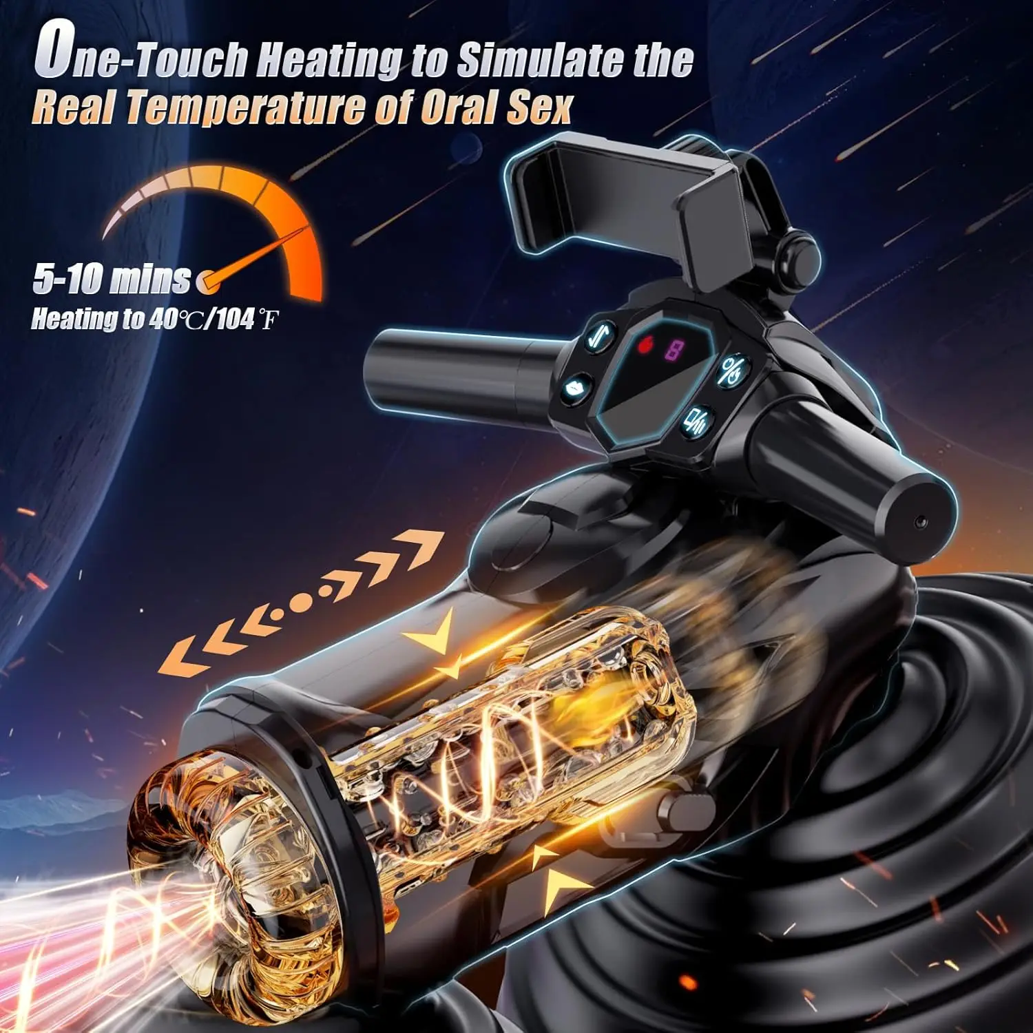 Automatic Male Masturbators Handsfree Thrusting Rotating Masturbation Cup Stroker Electric Sex Machine Adult Sex Toys For Men view 4