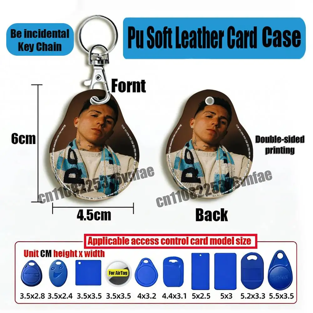 For E-Enzo F-Fernandez For Air Tag Case Card Sleeve Holder ID Credit Bank Access Keychain For AirTag Case