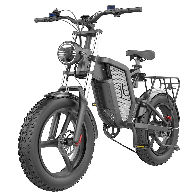 X20 Electric Bicycle 1000-2000W 48V Adult Mountain Ebike 20 Inch Mountain Moped Men's Road Hydraulic Oil Brake Electric Bike
