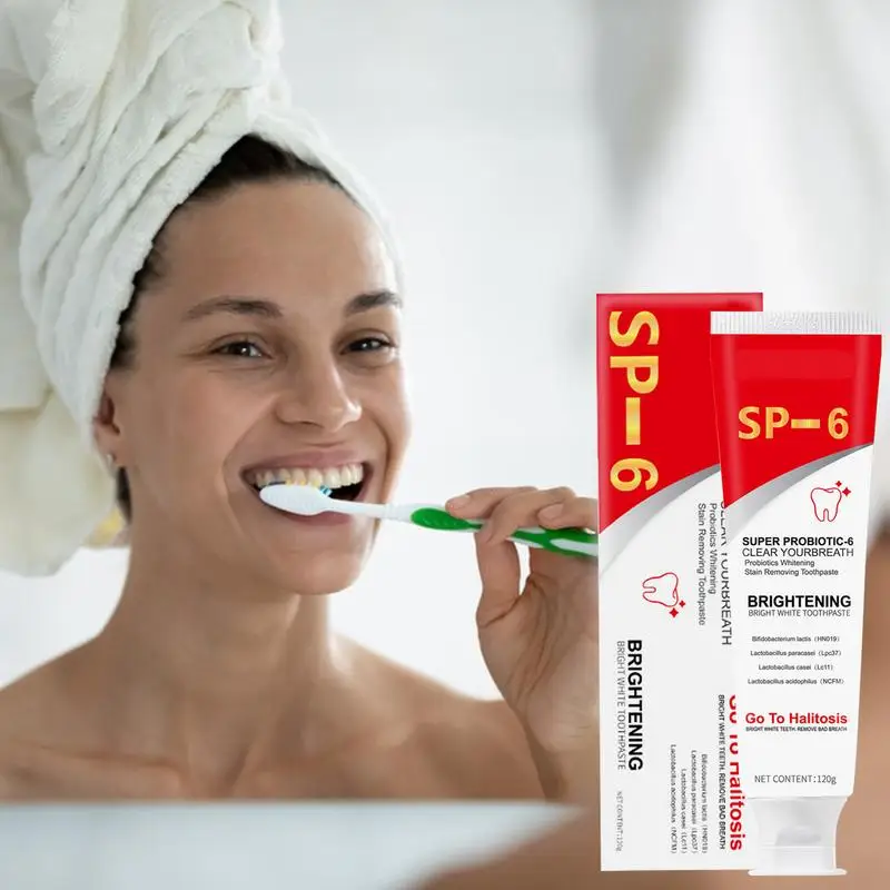 معجون أسنان Sp 6 Ultra Whitening، Sp 6، Ultra Sp - 6، معجون أسنان بروبيوتيك لتفتيح الأسنان، معجون أسنان للعناية بالتنظيف العميق