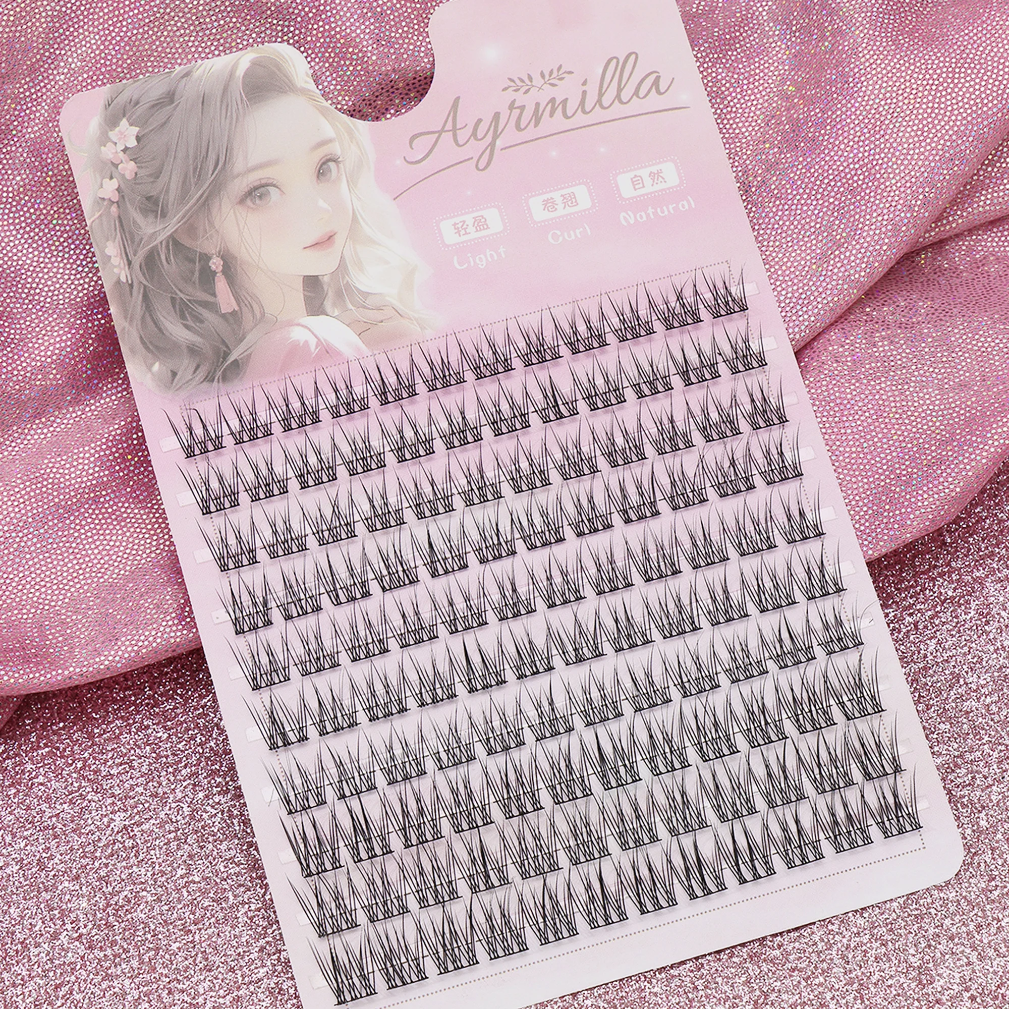 Ciglia finte naturali Cluster singolo Ciglia di visone 3D soffici e morbide Ciglia lunghe riunioni di lavoro quotidiano ciglia finte