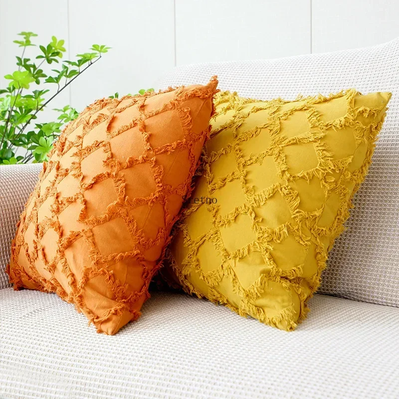 القطن والكتان الوسائد غطاء غرفة المعيشة غرفة نوم أريكة الديكور وسادة تغطي الماس شعرية الإبداع Fundas دي Cojines #2