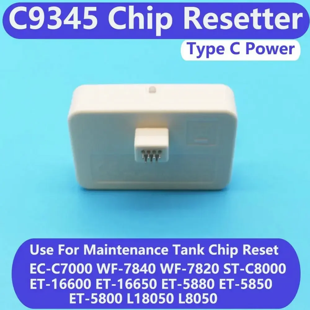 C9345 L18050 L8050 Maintenance Box Resetter Chip For Epson L8050 Reset Epson Printer Tank Reset L8188 8550 16600 L15150 WF7820