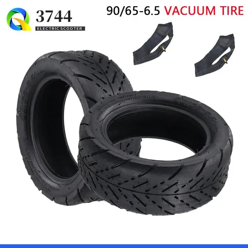 Ban vakum dengan jalur ban dalam dan luar yang diperlebar dan ban yang ditebalkan, garis ban vakum 90/65-6.5, mudah digunakan untuk skuter listrik.