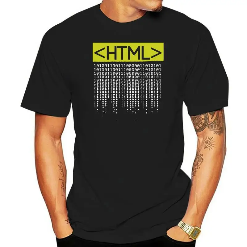 Html Tshirt Programmer Nerd Gift T Shirt Casual Graphic Euro Size Pop Top Tee Black Shirt Print Outfit Summer 2022