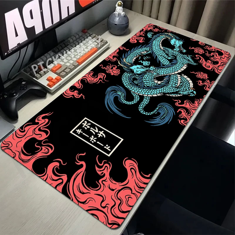 

Dragon Large Mouse Mat Gaming Mousepad Big Gamer Mousepads 39.3x19.6in Rubber Keyboard Mats Desk Pad HD Mouse Pads