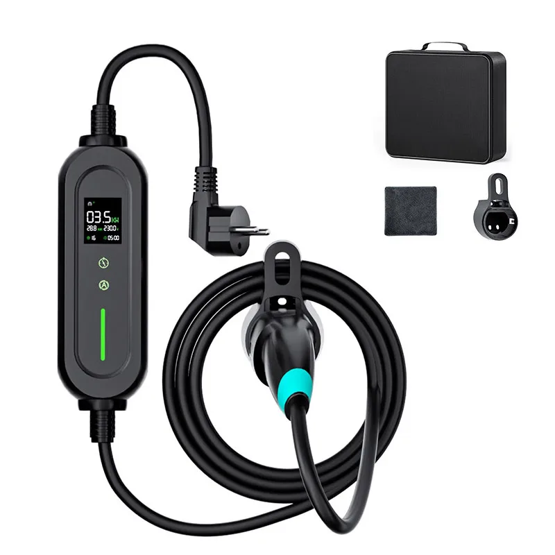 EVSELink EV-oplader Type2 3,5 kW 16A 1-fase draagbaar opladen 7 kW Wallbox-laadstation 3,5 m 5 m kabel voor elektrisch voertuig - afbeelding 2
