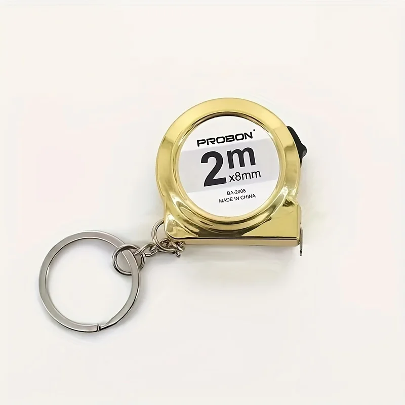 Portable 2M Mini Keychain Tape Measure Retractable Measuring Tape Key Ring Ruler Sewing Craft Home Office Tool Multiple Colors