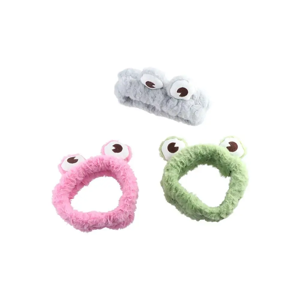 

Cute Big Eyes Frog Headband Wide-brimmed Edge Tighten Plush Hair Hoop Multi-Color Hair Accessories Cartoon Hair Bands Makeup