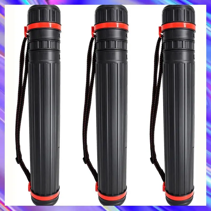 

3 Piece Poster Tube-Telescoping Blueprint Holder Black Art Tube For Posters, Documents, Art, Blueprints, Expandable 28.75Inches