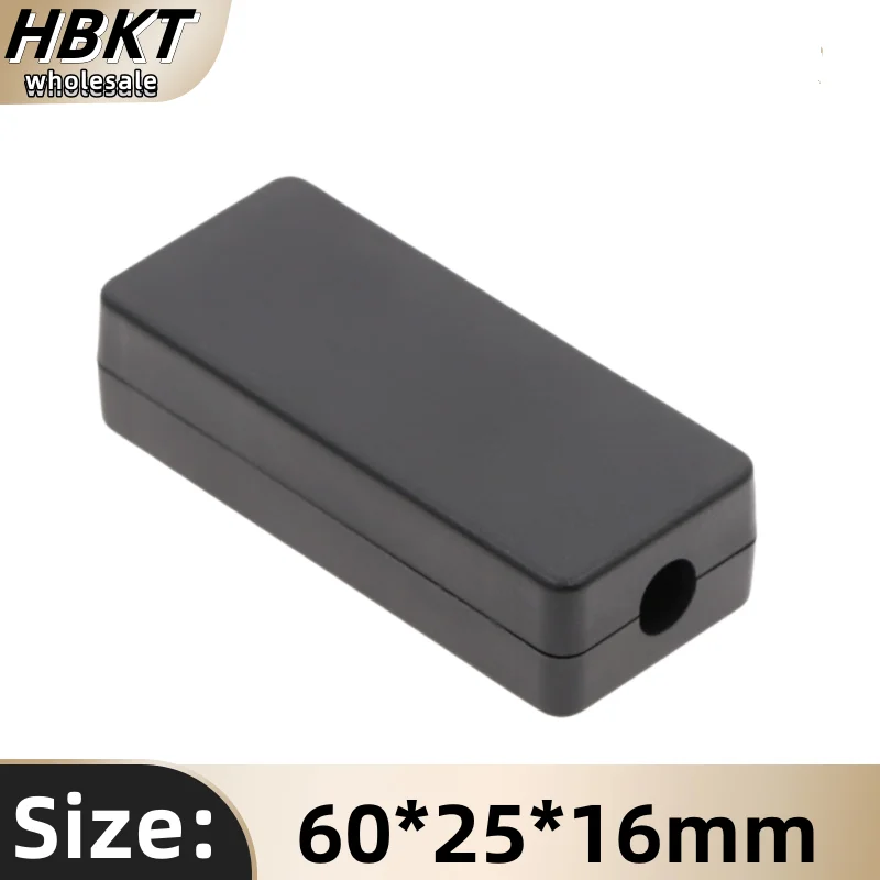 Black small plastic junction box USB module instrument box outlet small shell at both ends 60x25x16mm