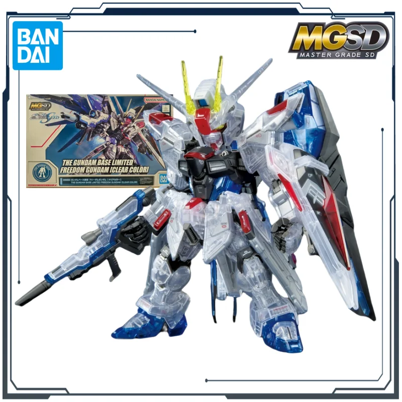 

Bandai Original MGSD Limited Edition Freedom Gundam [colorful Transparent] Assembly Model Collectible Ornaments Gift for Boys