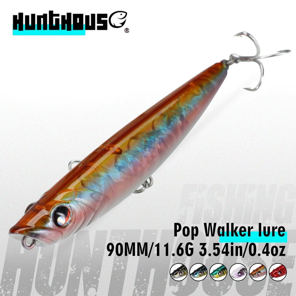 

Hunthouse WTD Hard Pencil Fishing Lure Topwater Popper 90m/11.6g Stick Bait Wobblers Fishing Tackle For Seabass Pike LW547