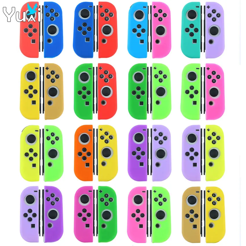 

YuXi Soft Silicone Case For Nintend Switch Joy-Con Handle Protective Skin Case Cover For NS Joycon Controller Accessories