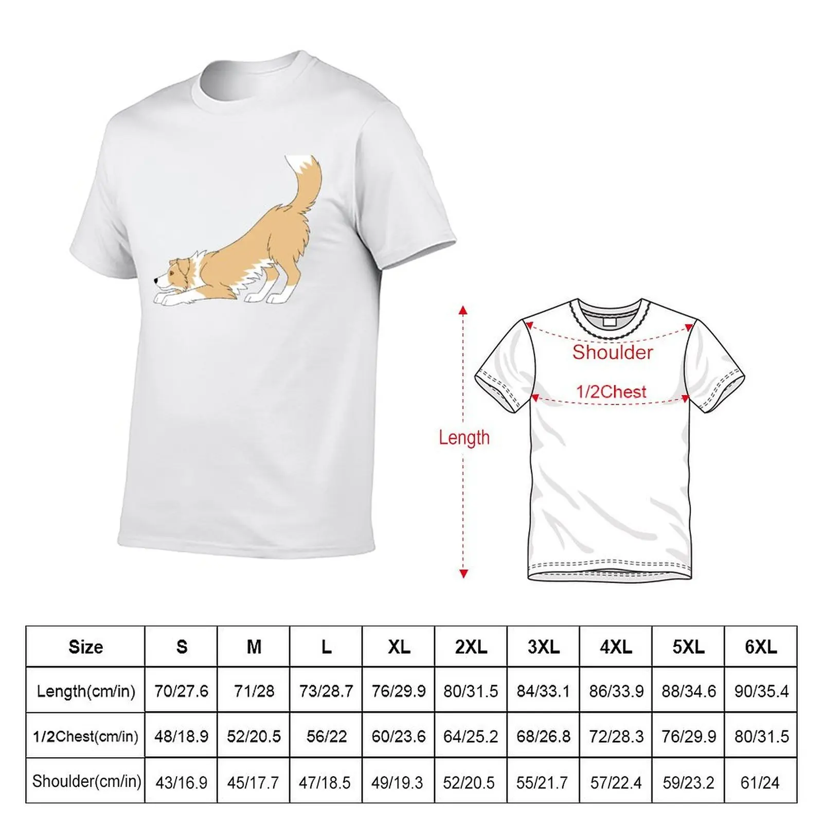 Red Border Collie Yoga T-Shirt anime stuff sports fans men clothing