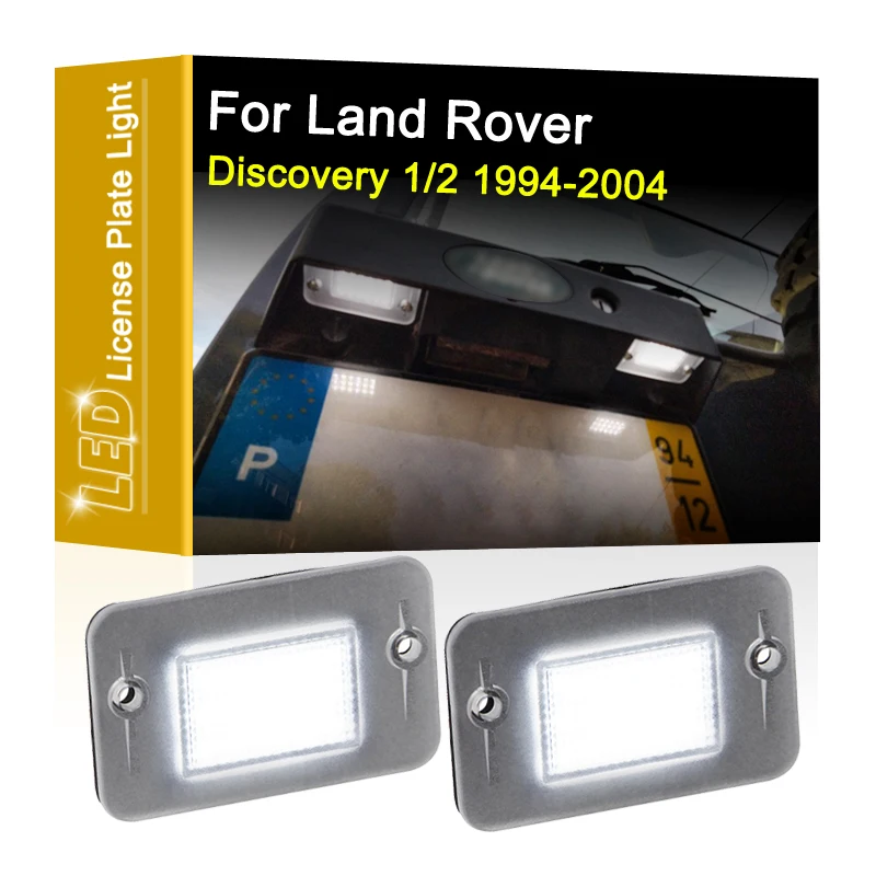 Lámpara LED para matrícula, luz blanca de 12V para Land Rover Discovery 1 1994-1999 Discovery 2 1999-2004