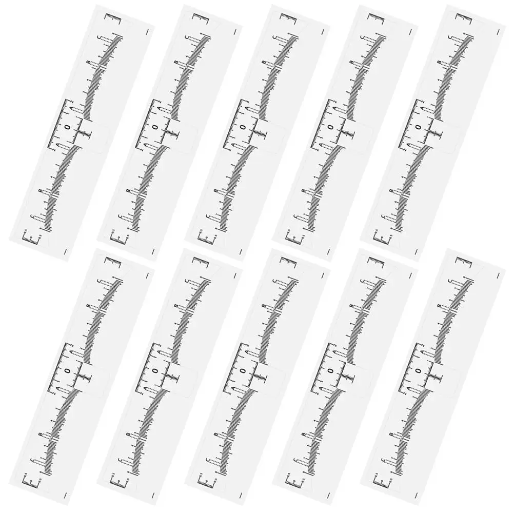 

10 Pcs Eyebrow Tattoo Ruler Marker Tools Line for Measurement Professional Disposable PVC Shaper Women Safe Long Term