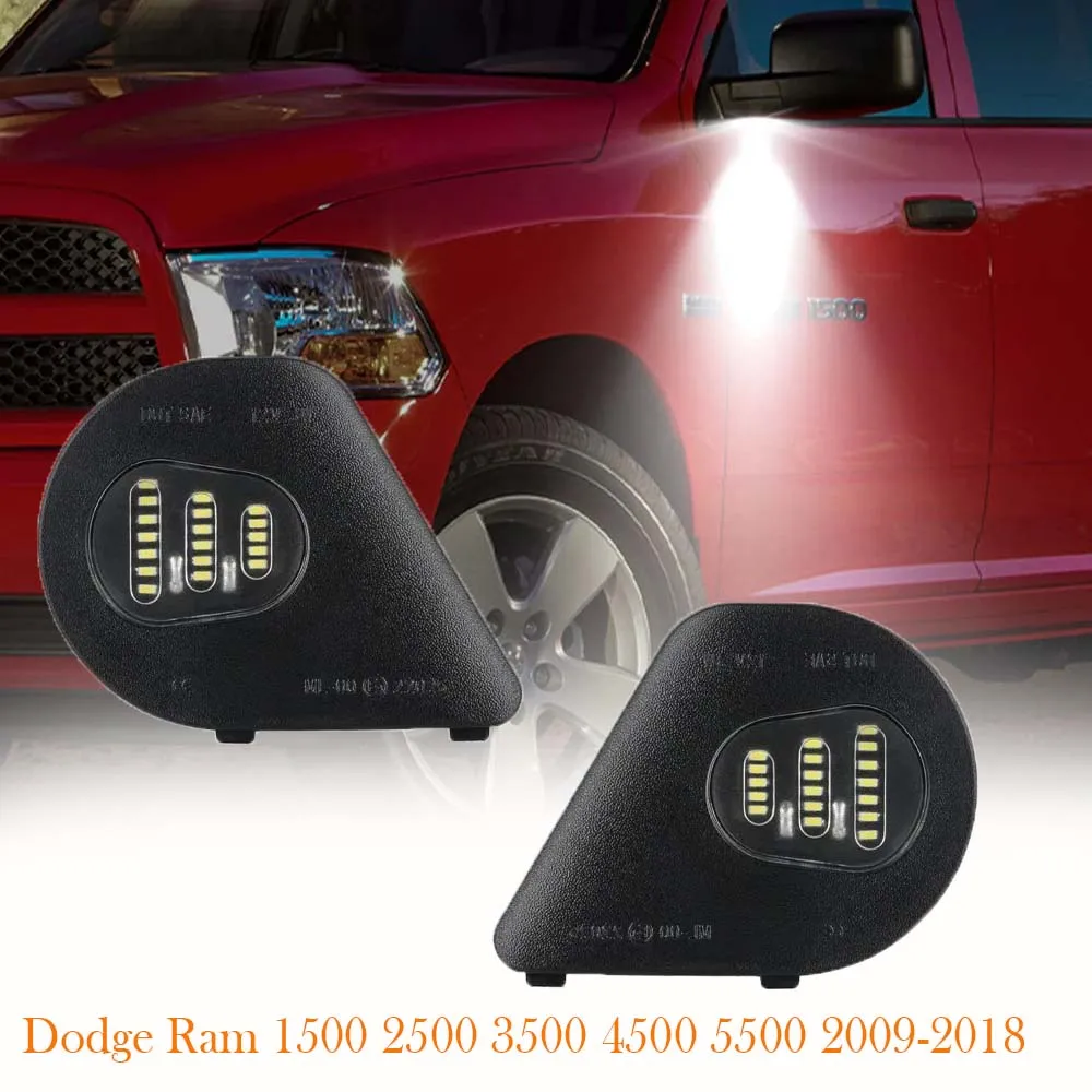 

Светодиодный светильник для бокового зеркала для Dodge Ram 1500 2500 3500 4500 5500 2009 2010 2011-2018 OEM # 68087239 АА, 68302825 АА 68302824 АА