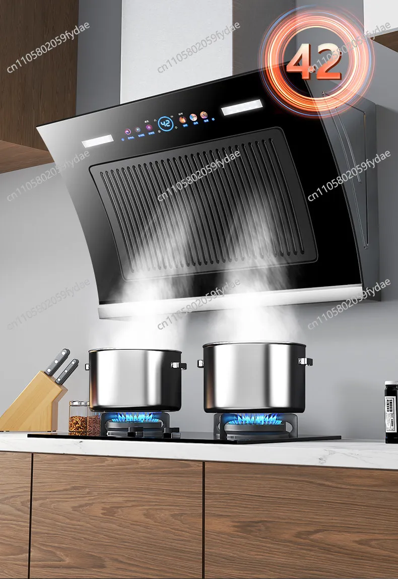 

Large suction double motor household kitchen rental room side suction and removal range hood