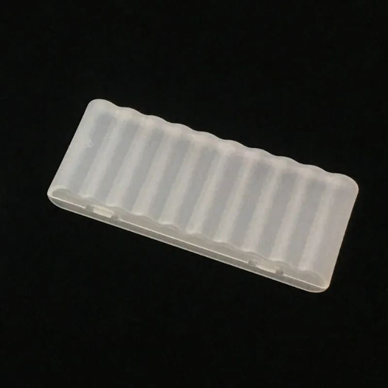 10 Slot Transparent White Plastic Battery Storage Box Hard Container Holder Case For AAA/AA/18650 Organizer Accessories