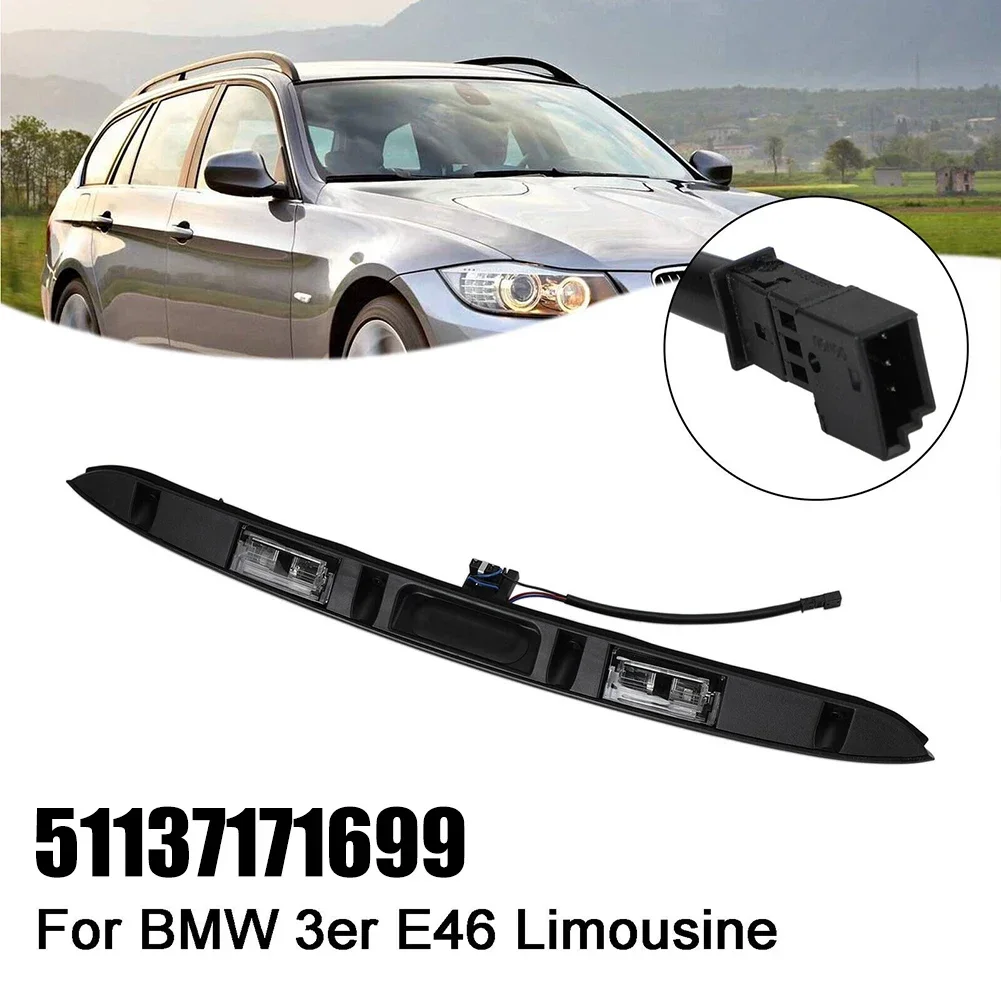 Car Trunk Lid Grip W/Key Button License Plate Light For BMW E46 325i 51137171699 Trunk Lid Grip W/Key Button License Plate Light