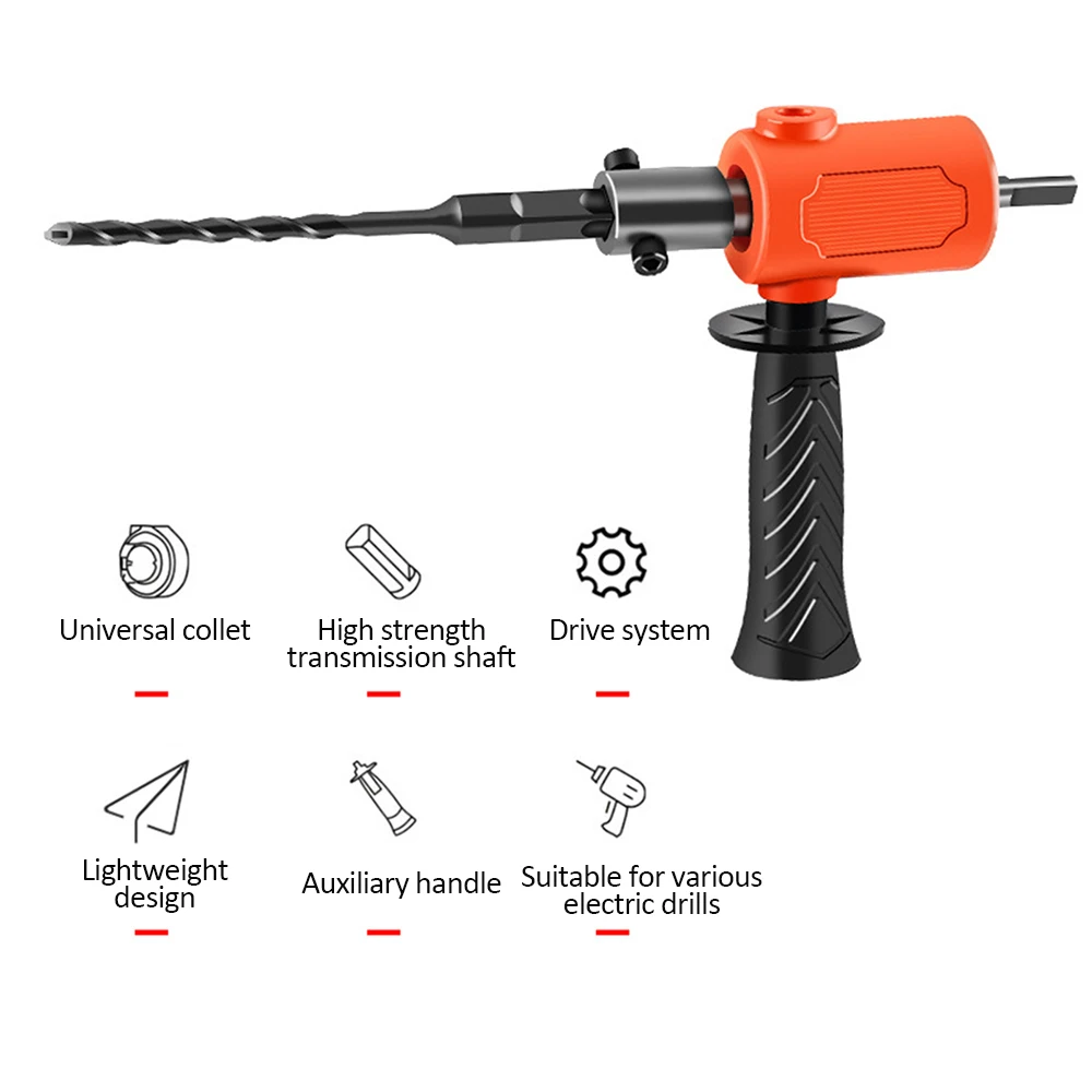 With Drill Bit Handheld Electric Drill to Electric Hammer Converter Tool Electric Drill to Hammer Adapter Conversion Head