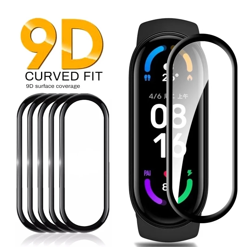 Screen Protector For Xiaomi Mi Band 8 Pro Soft Glass Film for Mi band 7 Xiaomi band 8 Watch 9D Protective For mi band 4 5 6 7 8