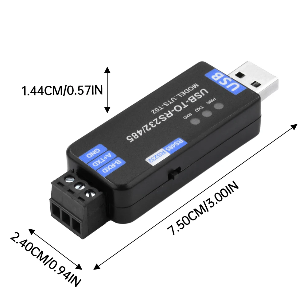 USB to RS485/RS232 Communication Module Bidirectional Half Duplex Serial Line Converter CH343G Plug And Play