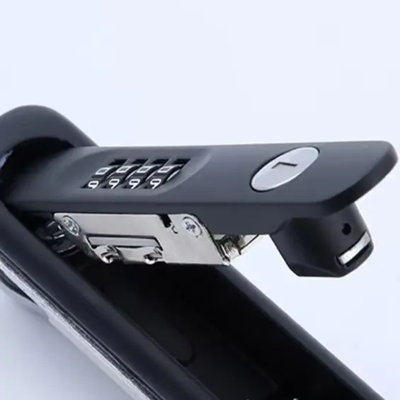 4Digit Mechanical Combination Lock Zinc Alloy Flat Cabinet Door Lock For Power Distribution Control Box Black