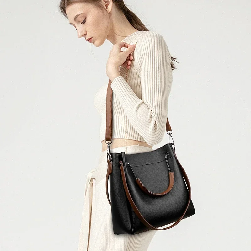 Bolso Simple Portátil Lujo Ligero PU Para Mujer Bolso De Hombro Versátil Moda Con Múltiples Compartimentos сумка женская