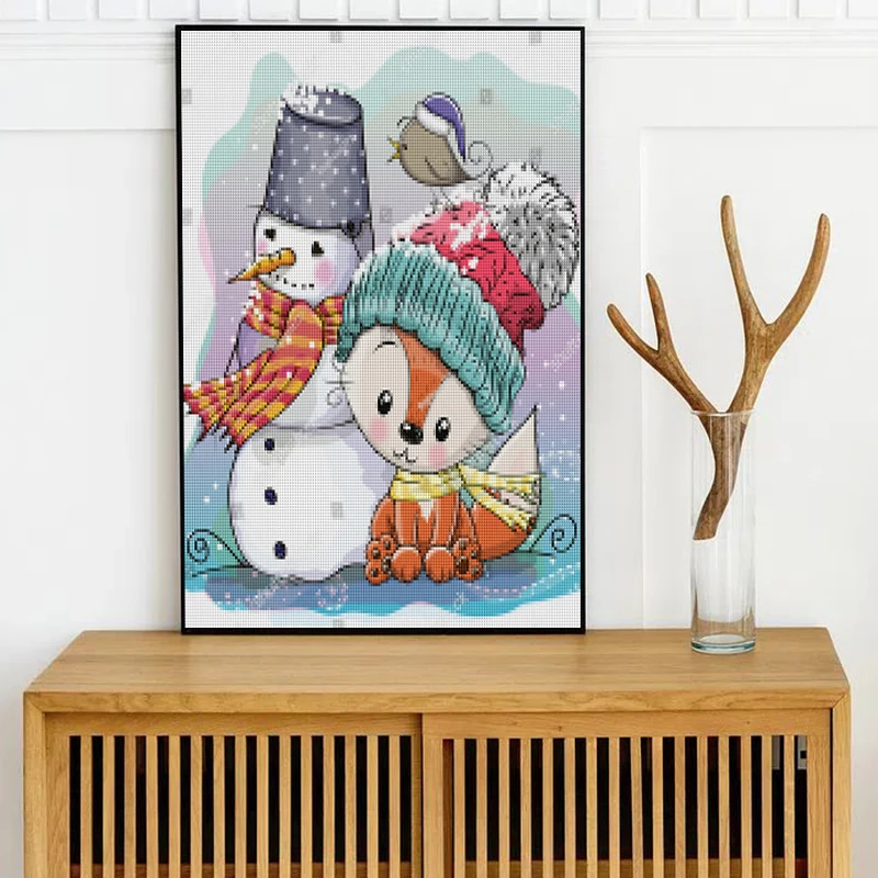 5D DIY Diamond Painting Christmas snowman fox cat koala penguin Home decoration Full Square&Round mosaic embroidery Cross stitch