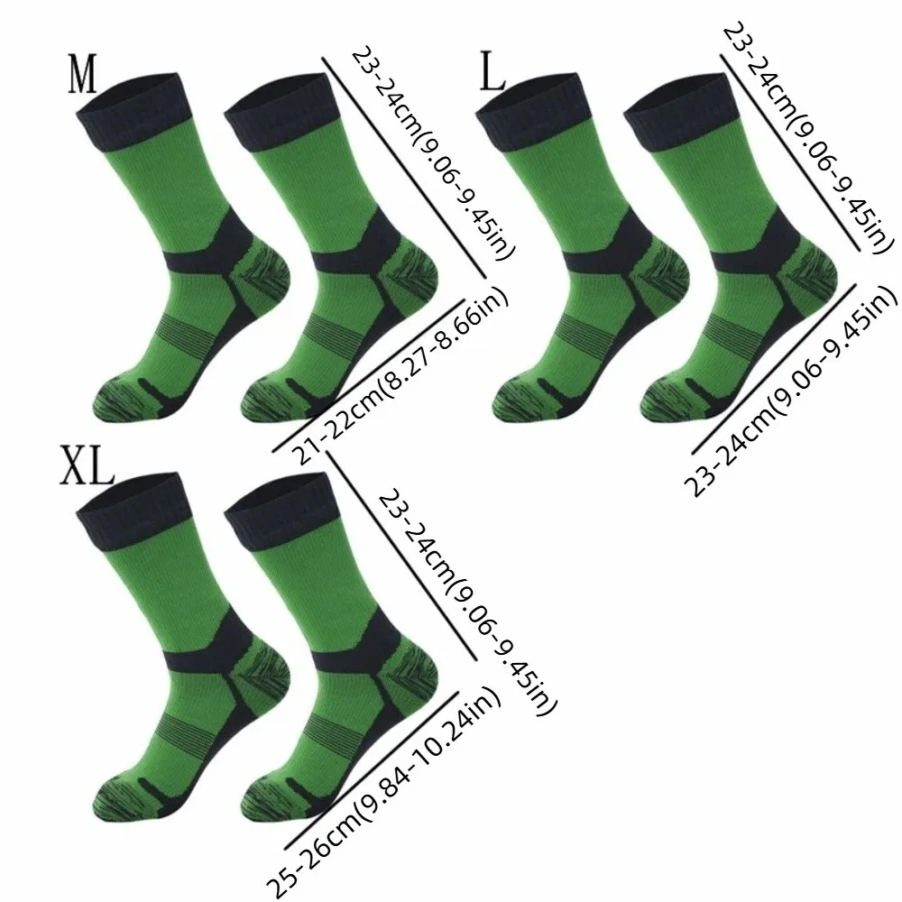 Thick Men Waterproof Socks Breathable Moisture-Wicking Skiing Socks Comfortable Anti-Wear Outdoor Socks Snow Sports