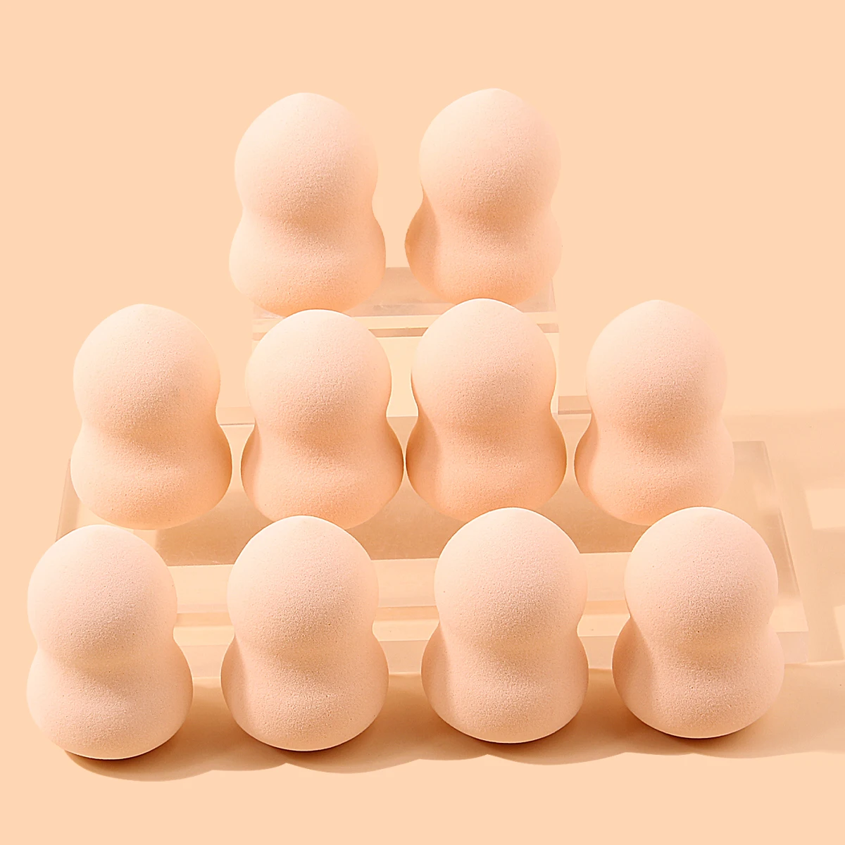 10pcs sponge gourd beauty egg soft skin-friendly makeup egg dry wet and don't eat powder makeup sponge professional beauty tools