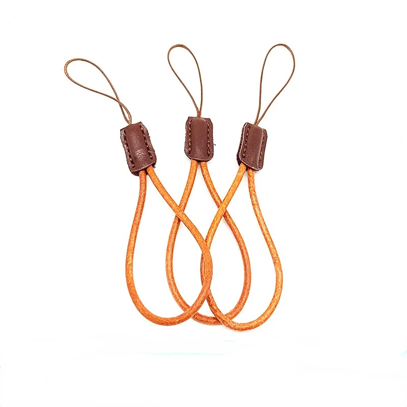 

50Pcs Vintage Leather Key Chain Cowhide Lanyard Landyard Handmade Keychain Anti-Lost Phone Straps Strap Car Key Holder