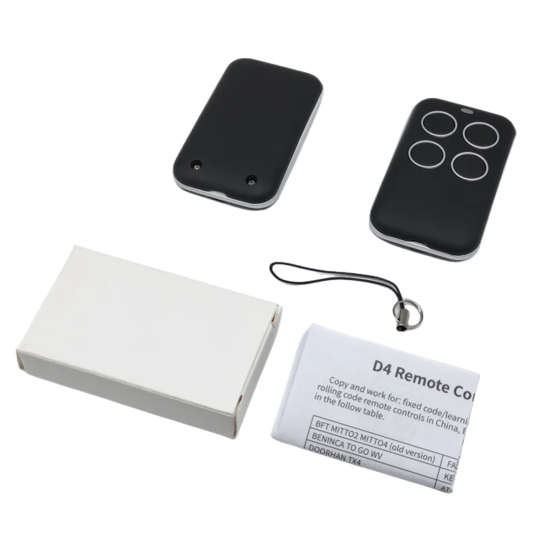 Hot sale Waterproof 4 button 433.92mhz D4 Type Clone Duplicate 18 Brand Rolling Code Remote Controls for Garage Door