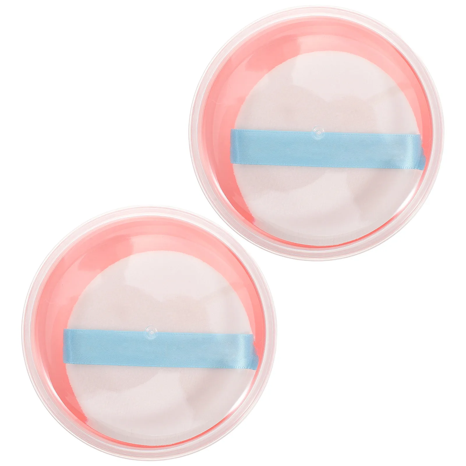 2Pcs Powder Puff Storage Box Portable Travel Body Loose Powder Container Compact Design Easy Use for Bath