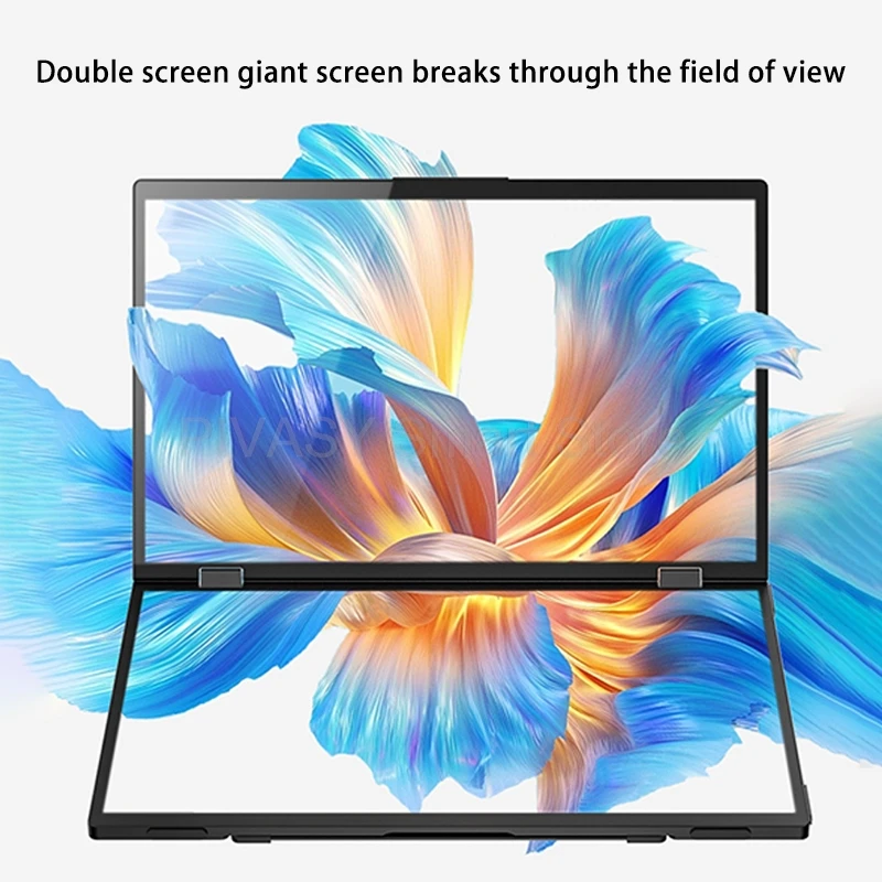 Display secondario per PC con schermo doppio touch da 15,6 pollici, interruttore per monitor portatile, schermo di estensione host per ufficio da gioco 360 °   Rotazione 60Hz