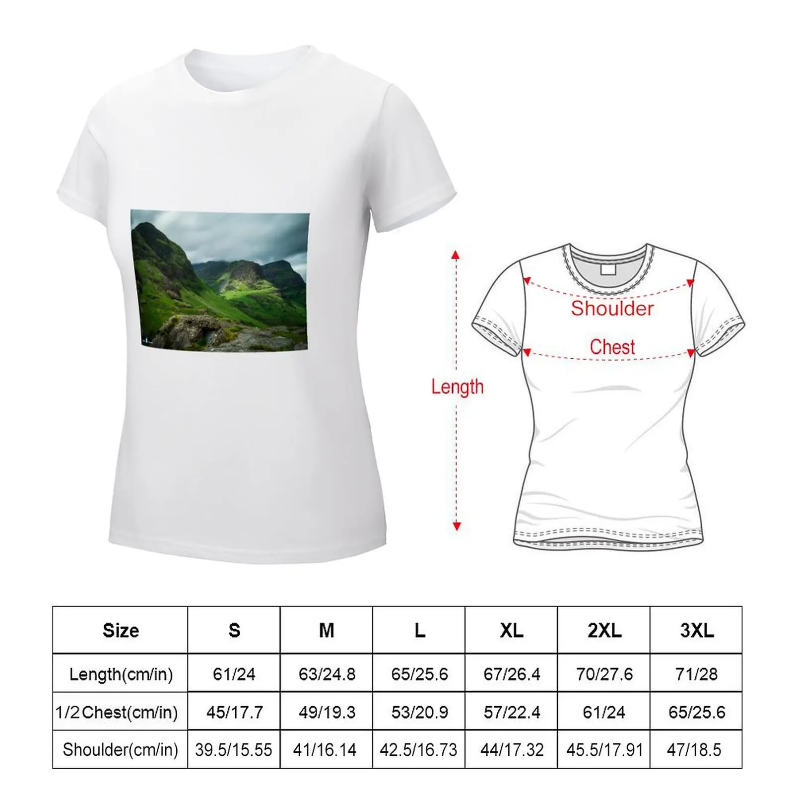 Glencoe: Glencoe and The Three Sisters T-shirt cute tops Blouse summer top spring clothes Women 2024