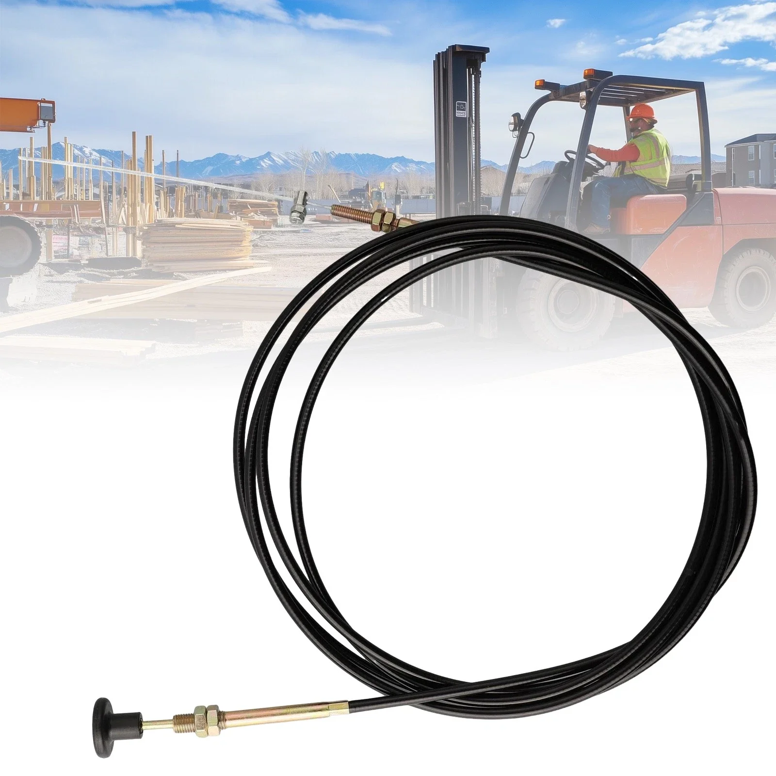 Universal 2m Long Reg Knob Pull Tractor Plant Digger Dumper Engine Stop Cable For Construction Machinery Excavator Accessories