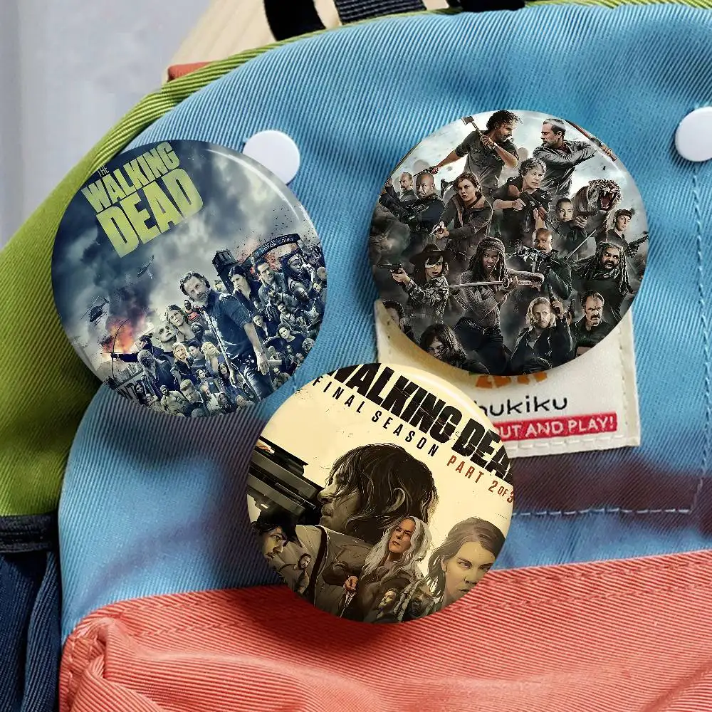 Insignias de TV The WalkingS DeadS, alfileres de botón suaves de hojalata creativos, broche con icono de Animal, insignia para mochila, accesorios, Pin