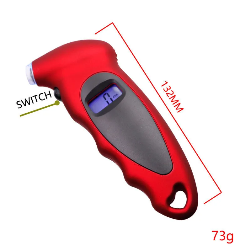 Digital Tire Pressure Gauge – High-Precision Tyre Pressure Tester with Red Backlit LCD Display for Cars, SUVs & Motorcycles 6