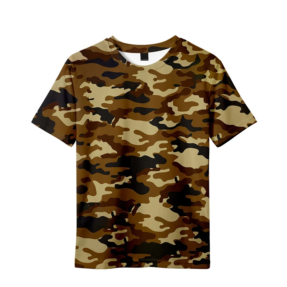 Kids Camouflage 3D Print Short Sleeve T-shirts Boys Girls Tops Military Training Boy T-shirt Children\'s Clothing Baby T shirts