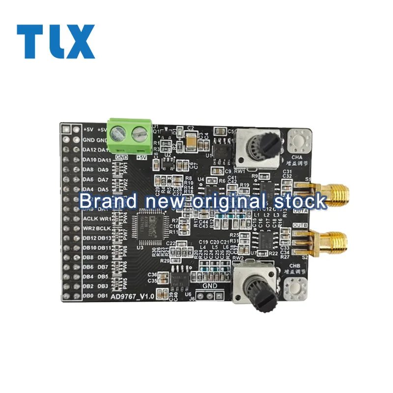 AD9767 digital to analog converter module dual channel 14 bit 125MSPS high speed DAC waveform generator