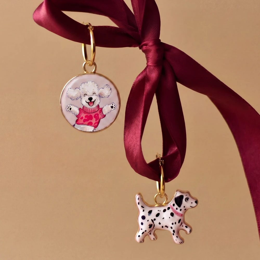316 Edelstahl Wasserdicht Farberhaltend Niedlicher Schafhund-Hut DIY Anhänger Charms für Schmuck – Detail 3