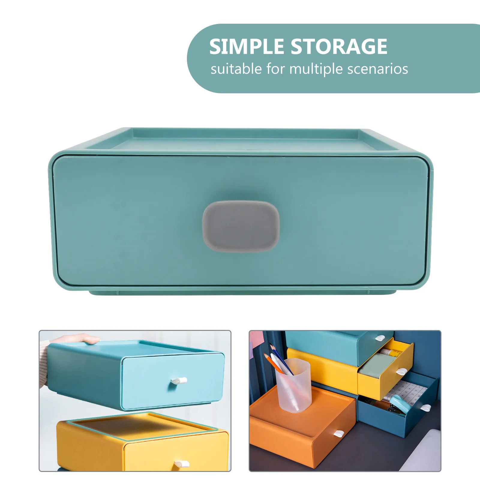 

Настольный органайзер-ящик из прочного полипропилена (1 шт.) для косметики, офисных принадлежностей и мелочей, многофункциональное хранение на столешнице