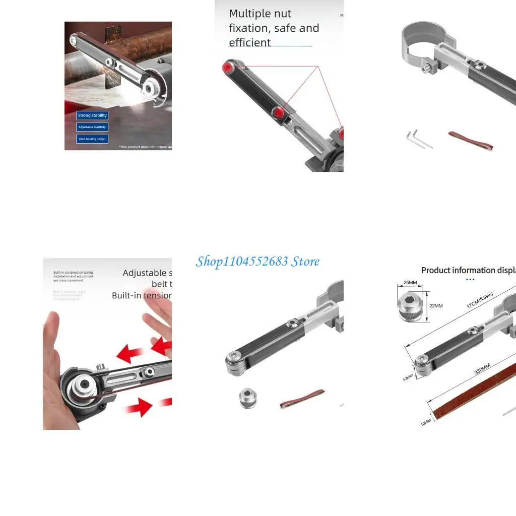 

Y6GD Angles Grinder Conversion For Sanding Machines Double Bearing Stability Thickened Belt Sander Attachment