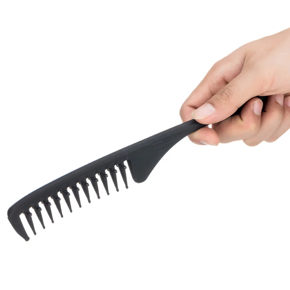 

2Pcs Carbon Fiber Wave Tail Hair Comb Salon Hairdressing Styling Comb for Sectioning Perm Coloring Heat Resistant Anti Static