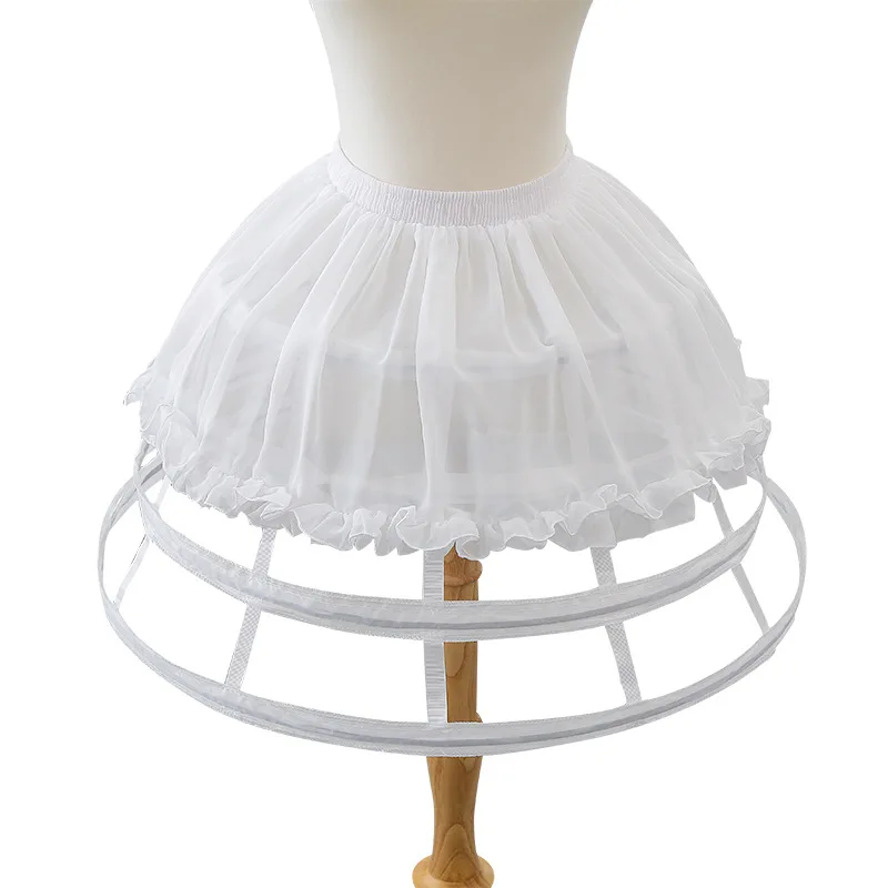 Lolita Crinoline Bạo Lực Xương Cá Hỗ Trợ Lolita 4 Lớp LỒNG CHIM Hỗ Trợ Điều Chỉnh Chuông Loại A Tất Cả-phù Hợp Với Váy