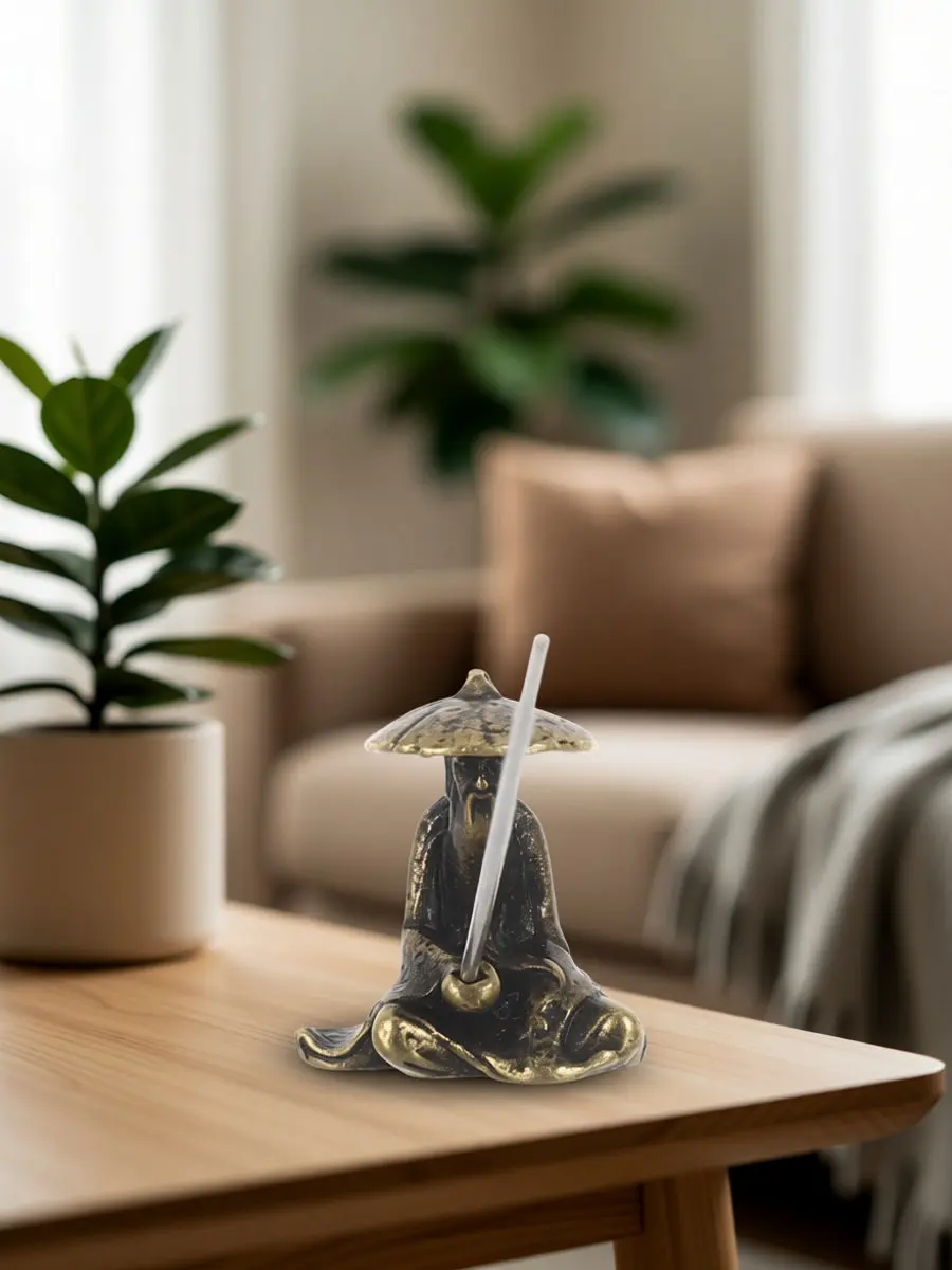 Delicate Alloy Fisherman Ornament Fishing Design for Aquarium Fish Tank Bonsai Garden Desktop Rockery Micro