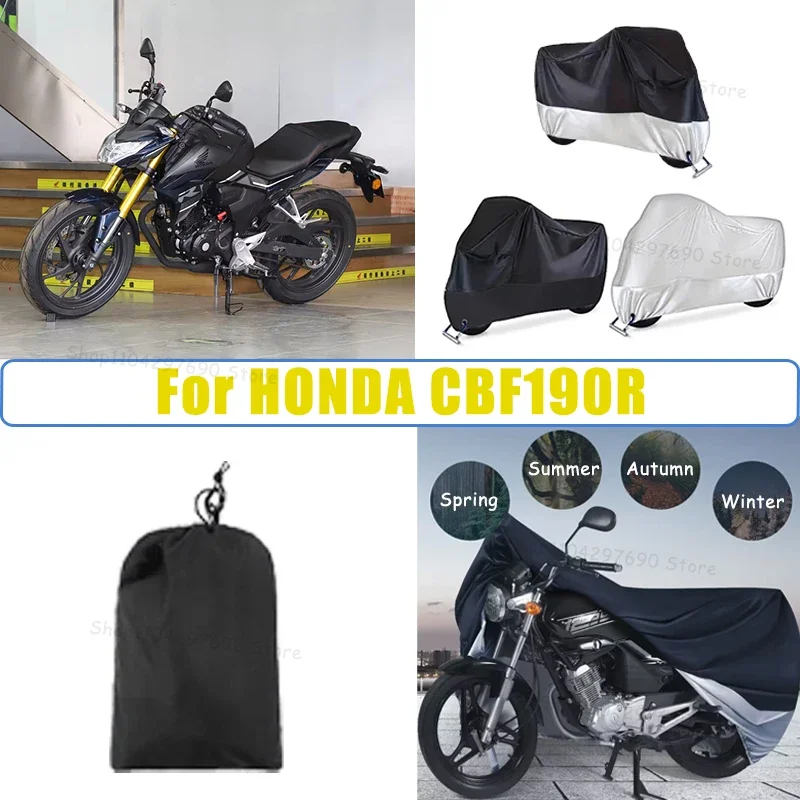 210D Oxford Motorcycle Cover Waterproof All Season UV Protection For HONDA CBF190R Anti-Tear Windproof Motorbike Cover